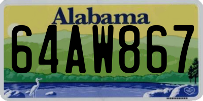 AL license plate 64AW867