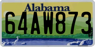 AL license plate 64AW873