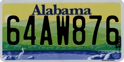 AL license plate 64AW876