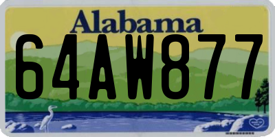 AL license plate 64AW877
