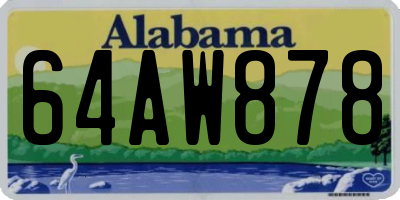 AL license plate 64AW878