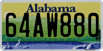AL license plate 64AW880