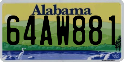 AL license plate 64AW881