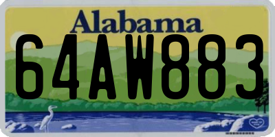 AL license plate 64AW883