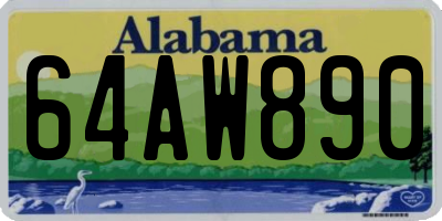 AL license plate 64AW890