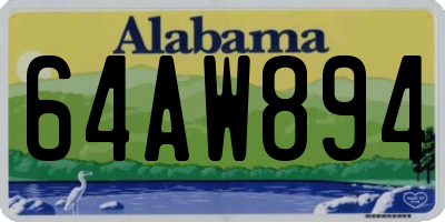 AL license plate 64AW894