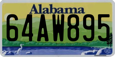 AL license plate 64AW895