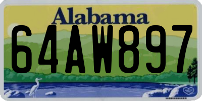 AL license plate 64AW897