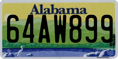 AL license plate 64AW899