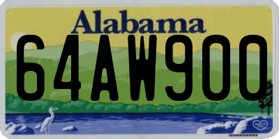 AL license plate 64AW900