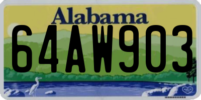 AL license plate 64AW903