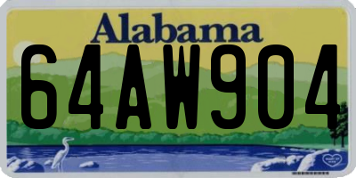 AL license plate 64AW904
