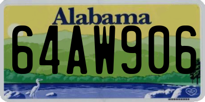 AL license plate 64AW906