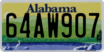 AL license plate 64AW907