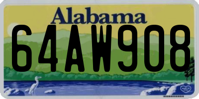 AL license plate 64AW908