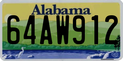 AL license plate 64AW912