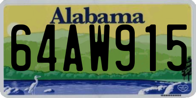 AL license plate 64AW915