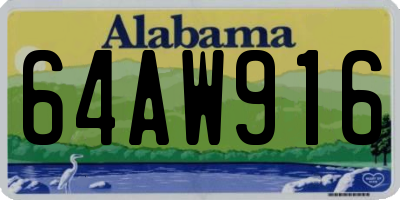 AL license plate 64AW916