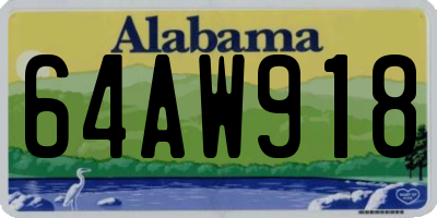 AL license plate 64AW918