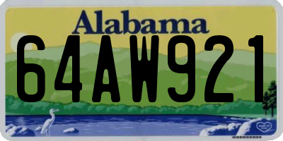 AL license plate 64AW921