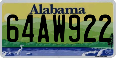 AL license plate 64AW922