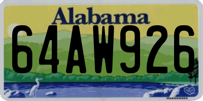 AL license plate 64AW926