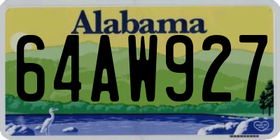 AL license plate 64AW927