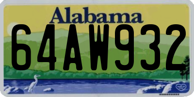 AL license plate 64AW932