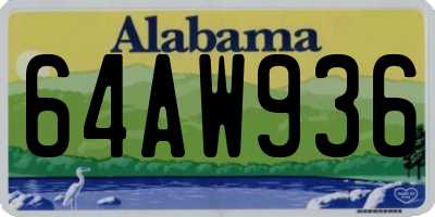 AL license plate 64AW936