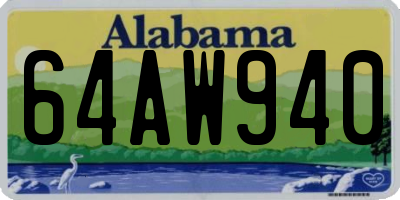AL license plate 64AW940