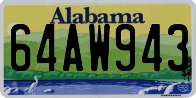 AL license plate 64AW943