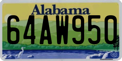 AL license plate 64AW950