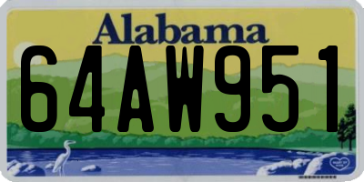 AL license plate 64AW951