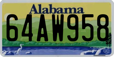AL license plate 64AW958