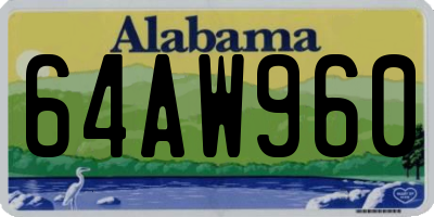 AL license plate 64AW960
