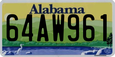 AL license plate 64AW961