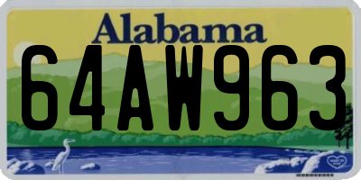 AL license plate 64AW963