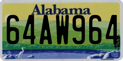 AL license plate 64AW964
