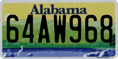 AL license plate 64AW968