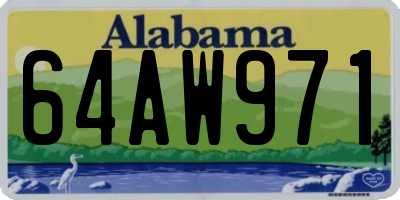 AL license plate 64AW971