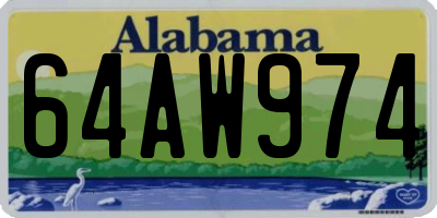 AL license plate 64AW974
