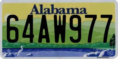 AL license plate 64AW977
