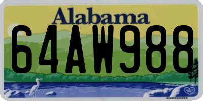 AL license plate 64AW988