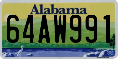 AL license plate 64AW991