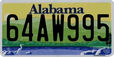AL license plate 64AW995