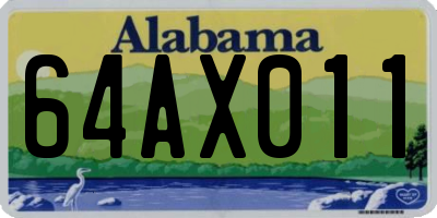 AL license plate 64AX011