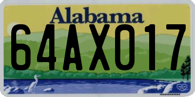 AL license plate 64AX017