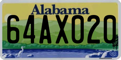 AL license plate 64AX020
