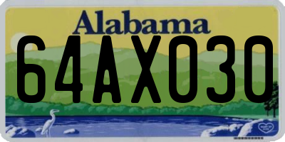 AL license plate 64AX030