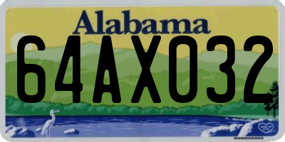 AL license plate 64AX032